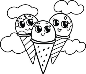 cartoon ice cream