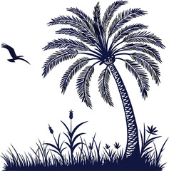 palm trees silhouettes