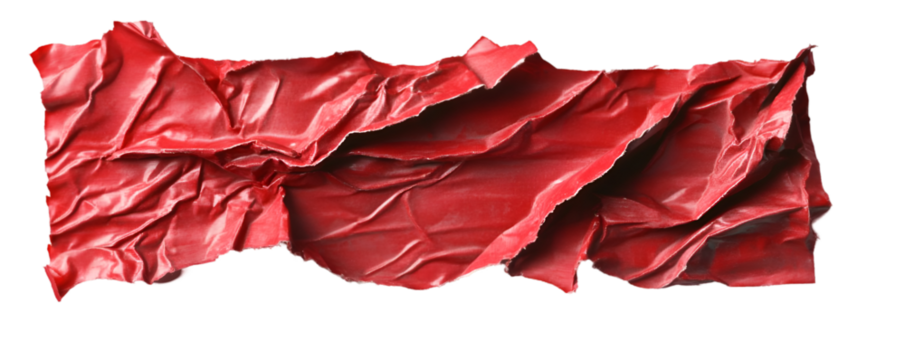 Crumpled red material texture background