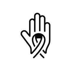 Obraz premium Black solid icon for stop