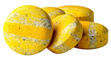 Golden Sphere: A close-up shot captures a grouping of uniquely textured spherical objects, each radiating warmth with their golden hue.