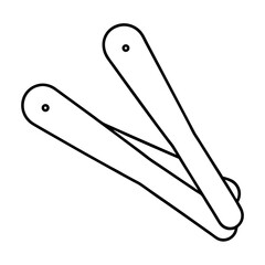 Minimalist Hair Straightener Icon for Beauty and Styling Concepts