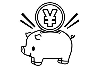 ポイント,お金,お得,家計,提案,生活費,貯金箱,節約,貯蓄,ひらめき,思いつく,発見,なるほど,明るい,貯金,貯める,資産,確認,注目,重要,大切,大事,名案,解決,アイデア,発想,気づき,アイコン,マーク,ヒント,シンプル,ランプ,理解する,分かった,イラスト,素材,ベクター,モノクロ,ぶた,ブタ,ビジネス,コイン,硬貨,金貨