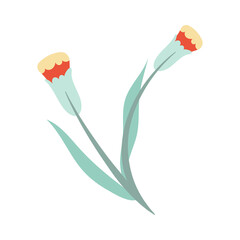 Flower sticker png colorful flower clipart illustration