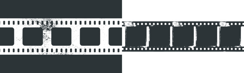 Film Strip and Movie Reel Elements for Cinema, Video Production, Photography, and Entertainment Industry Concepts