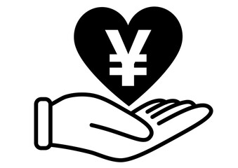 募金,寄付,義援金,お金,ハート,手,現金,募金箱,寄付金,チャリティ,募金活動,慈善活動,共同募金,応援,提供,福祉,ボランティア,医療機関,支援,サポート,思いやり,助け合い,援助,救済,無償,公益,善意,優しい,寄金,支援金,イメージ,ピクトグラム,アイコン,シンプル,愛,マーク,透過,素材,ポイント,解決,提案,生活費