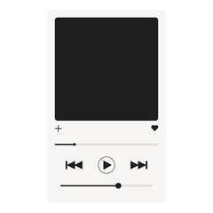 Music app png frame, transparent background