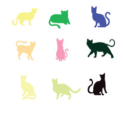 Colour vector cat
