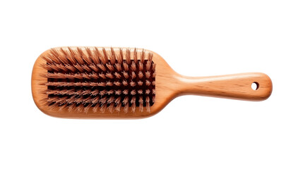 Natural Wooden Paddle Hair Brush Isolated on White, Eco-Friendly Hairbrush with Wooden Handle, Wooden Hair Brush, Paddle Brush, Bristle Brush, Hair Styling Brush, Detangling Brush, Wooden Comb Brush

