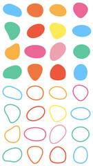 PNG Colorful abstract shapes pattern, transparent background