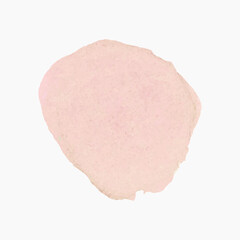 Pink badge, watercolor texture vector
