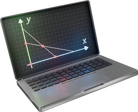 3D coordinate system linear programming on laptop screen