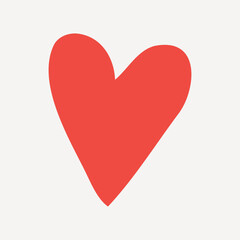 Obraz premium Cute red heart collage element vector