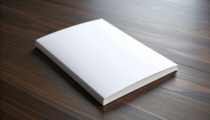 White Magazine On Wooden Table Low Key Lighting Atmosphere