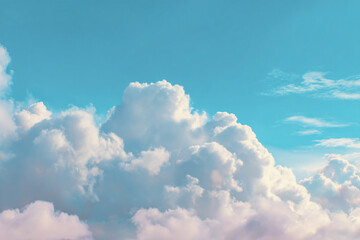 a plane flying through a cloudy blue sky