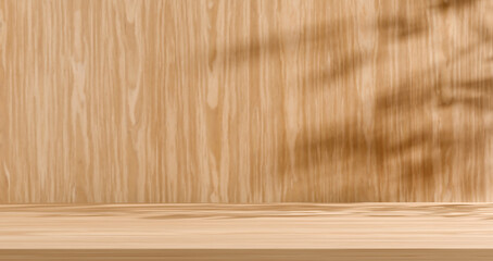 Light wooden surface and wall with soft natural shadows, creating a warm minimalist backdrop. Product mockups, food, branding, ecommerce, lifestyle, rustic decor, advertising, creative design.