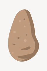 Brown potato, cooking & food vector