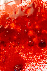 Red Liquid Splash.Halloween wallpaper. Red Paint Drips on White Background.Bloody textured fabric...