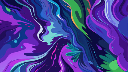 Groovy Abstract Waves – Colorful Shape Background