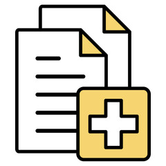 イラストアイコン素材：医療ファイル	
