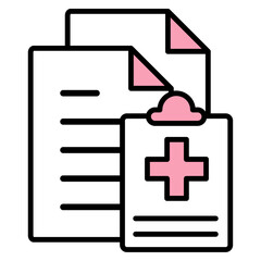 Obraz premium イラストアイコン素材：医療ファイル 