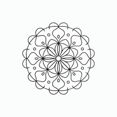 Elegant Mandala Design – Circular Floral Line Art