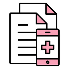 イラストアイコン素材：医療ファイル	
