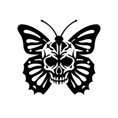 Obraz premium Skull Butterfly - Gothic Fantasy Illustration