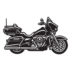 Obraz premium Silhouette Touring Bike Clipart for Crafting and Sublimation