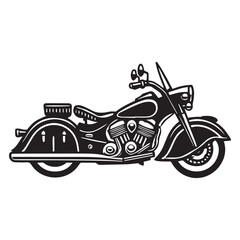 Obraz premium Outline of Touring Motorbike for Print Ready Craft Designs