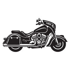 Obraz premium Touring Motorbike Outline Design for Sublimation and Print Use