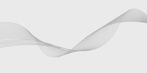 Abstract wave element for design. Digital frequency track equalizer. Stylized line art background. Vector illustration. Wave with lines created using blend tool.
