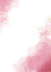 Abstract art pink paint background .watercolor background for design ,dots and stains.Hand drawn illustration for card templates for greetings or invitations	

