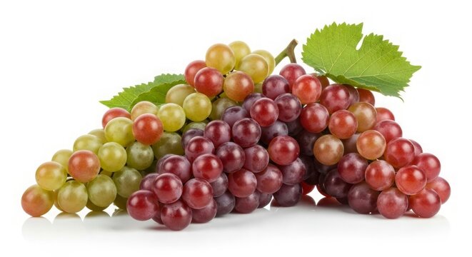 Fresh Juicy Grapes Green, Red, and Pink Grape Varieties