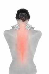 Woman experiencing back pain