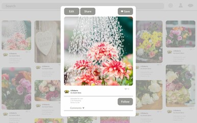 Composite image of flower image on site