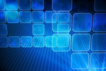 Blue squares on black background
