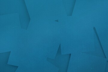 Digitally generated blue paper strewn