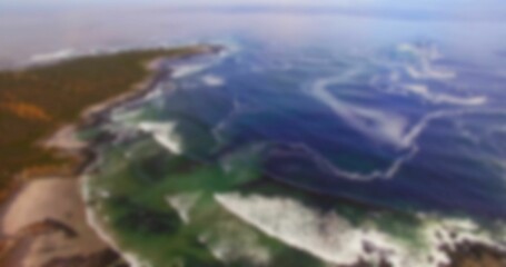 Panoramic view of blue sea