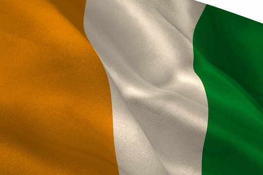 Naklejki Ivory coast national flag