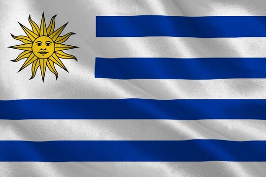 Naklejki Digitally generated uruguay national flag