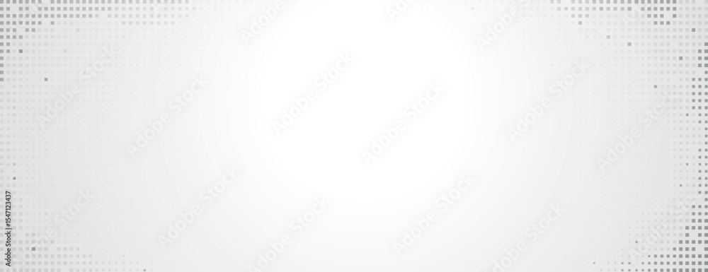 Poster white background with a gradient of light gray dots. the background is minimalist and modern, featur