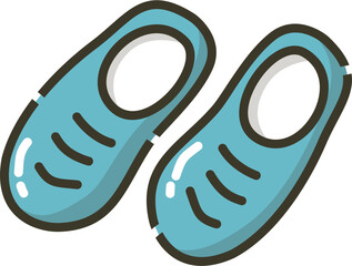 Pair Of Blue shoes illustration