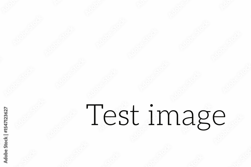 Poster computer graphic image of test image text