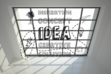 Idea graphic in bright room