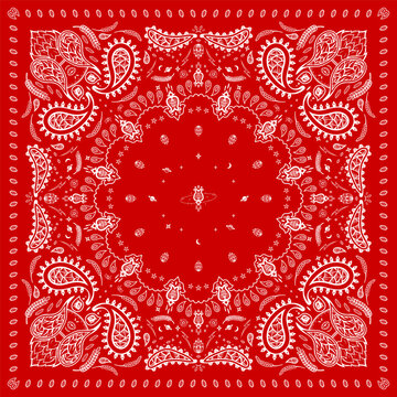 Red Bandana Print. Hops Bunny space uranus planet bandana. paisley seamless pattern. flora, hops, rice, rabbit, lace, star. Silk neck scarf or kerchief square pattern design.