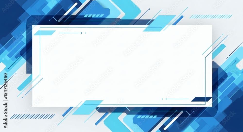 Poster modern blue tech frame space for your copy with dynamic and clean look.