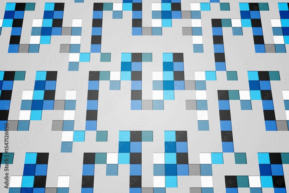 Poster technical background with squares