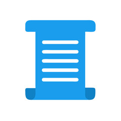 Obraz premium Blue Scroll Document Icon Charity Social Welfare Aid Assistance Support Help lines