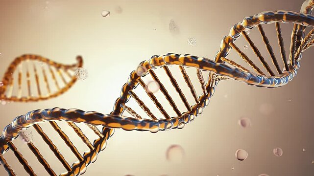 DNA Molecule Structure: Scientific Visualization of Genetic Code and Healthcare Research